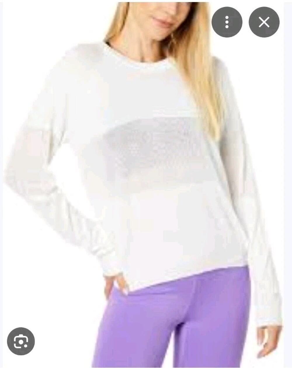 Spiritual Gangster On The Go Sweater Women SZ XS Semi Crop Peekaboo Lightweight